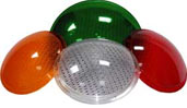 Colored lenses for traffic lights